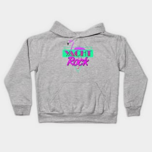 Yacht Rock Party Boat Drinking graphic 80s Faded Kids Hoodie